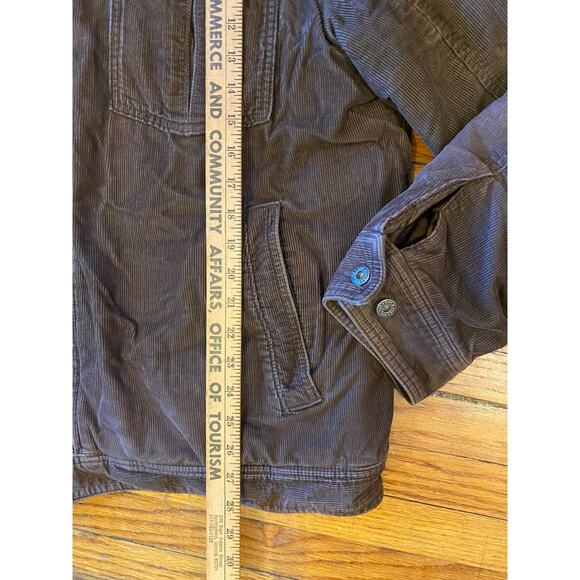 Vintage Y2K Gap Jacket Corduroy Quilted Contrast Collar Full Zip Brown Mens XL - Picture 7 of 10